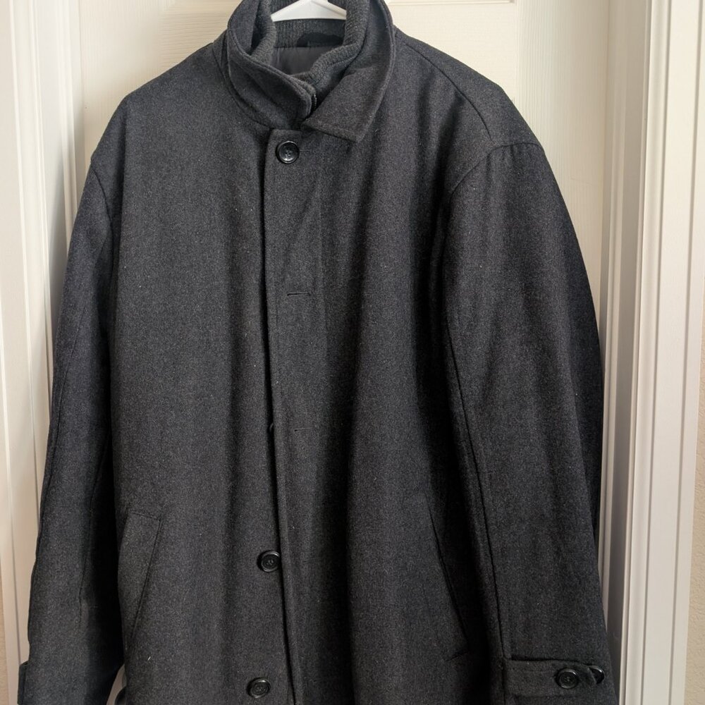 Men's London Fog Asphalt Gray Peacoat Sz M